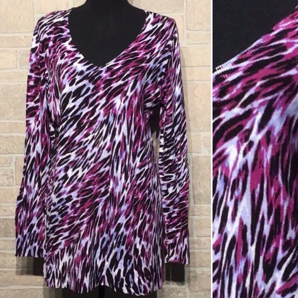 Apt. 9 Sweaters - Apt.9 - Sz L - long & soft sweater animal print
